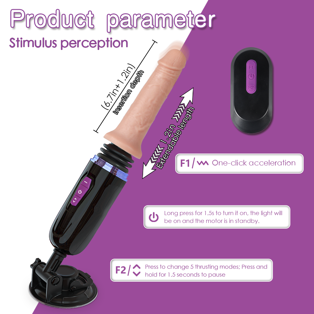Heller's remote-controlled heating, telescopic, vibrating vibrator for female masturbation, thrusting and massaging device, adult pleasure toy