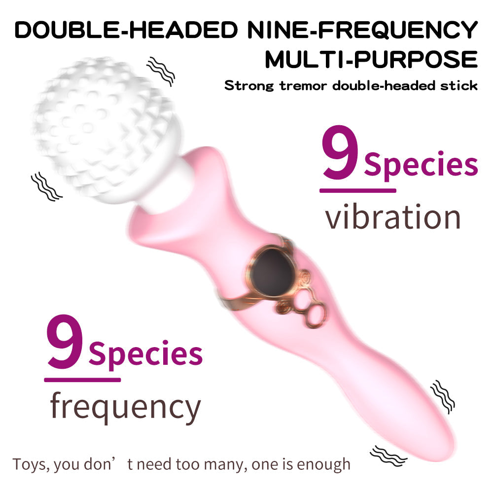 Night Sakura Double-Head Vibrating AV Stick – Multi-Frequency Soft & Silent Female Massager
