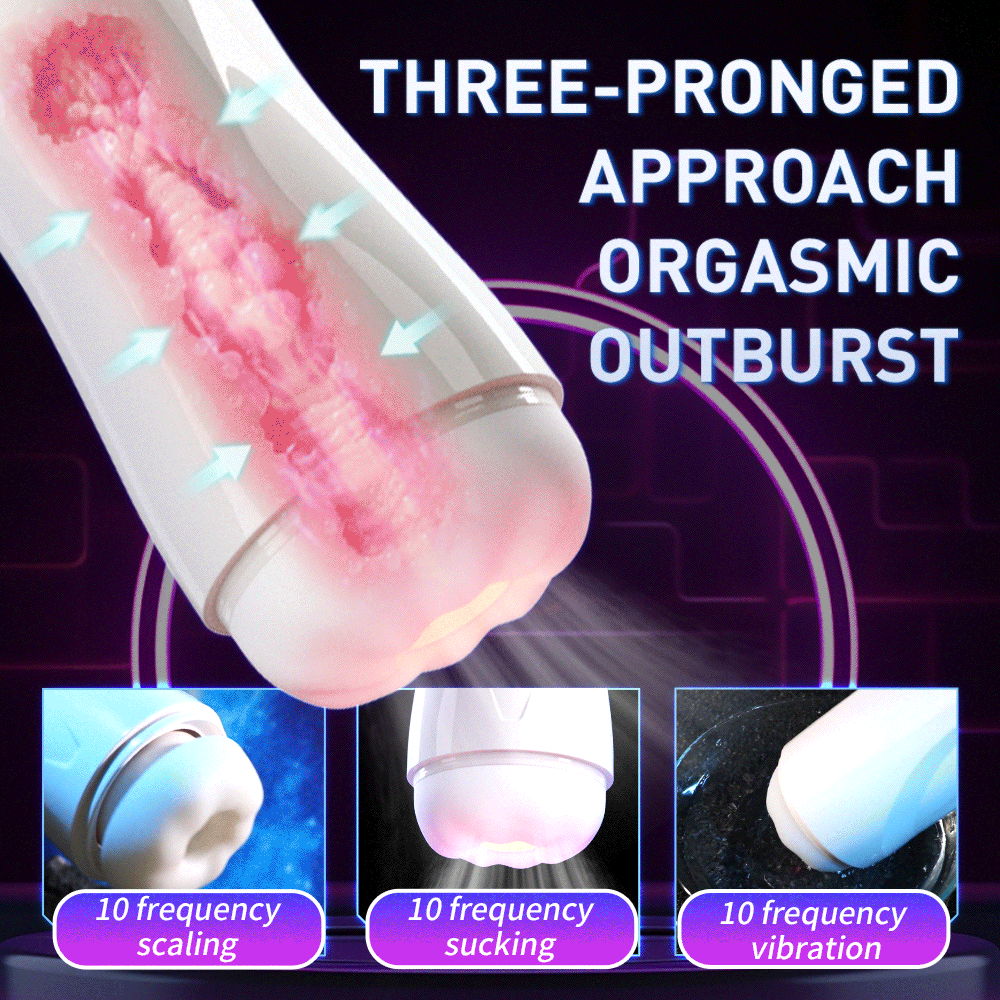 Night Sakura Automatic Male Masturbator Cup with Heating, Telescopic Motion & Vibration