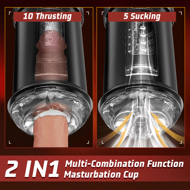 Queen's oral sex 3 In 1 Vagina 10 Vibrating 5 Thrusting 5 Suction Male Masturbator