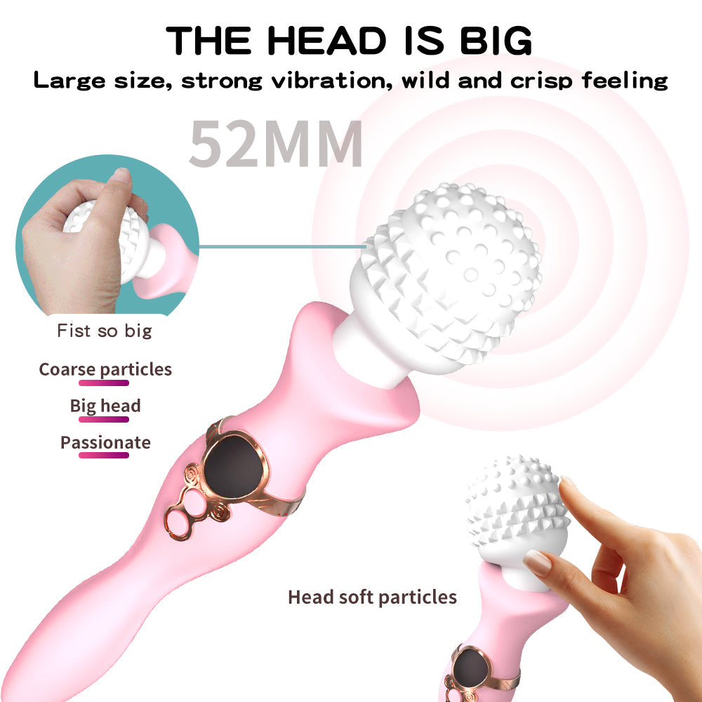 Night Sakura Double-Head Vibrating AV Stick – Multi-Frequency Soft & Silent Female Massager