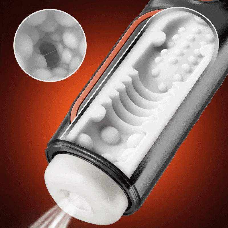 Romanlust LCD Sucking Thrusting Vibrating Male Masturbator Male Sex Toy