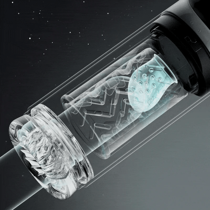 【6.02 IN Depth】 Night Elf 7 Rotation Suction Vacuum Pumps Masturbator Pocket Pussy Adult Male Sex Toys