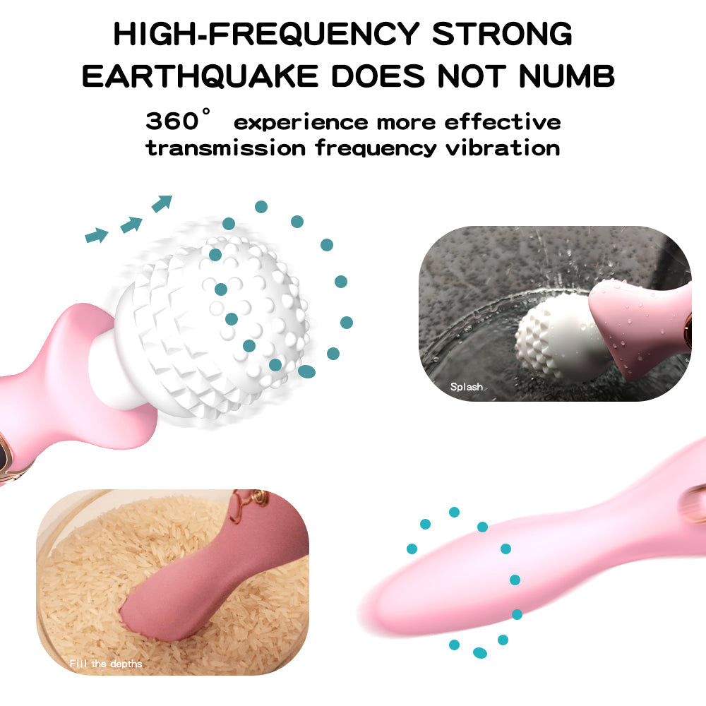 Night Sakura Double-Head Vibrating AV Stick – Multi-Frequency Soft & Silent Female Massager