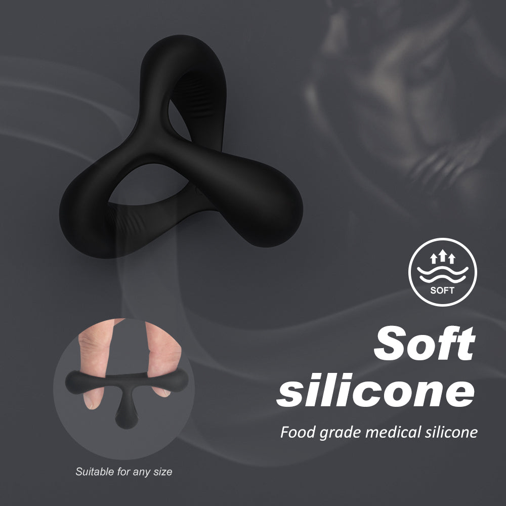 Male Double Ring Condom Ring Soft Gel Penis Ring Delay Ring for Men Adult Toys