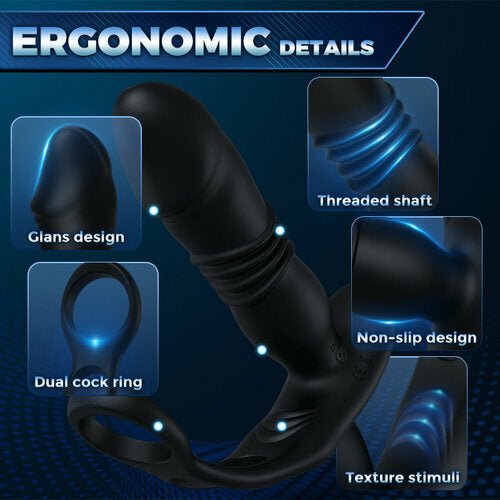 SAUL Glans Thrusting Vibrating Prostate Massager For Improved Arousal & Prostate Health