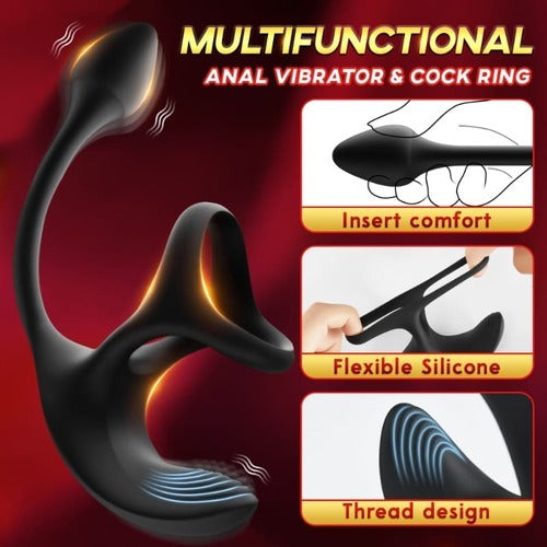 Zenith - Spherical Vibrating Anal Plug with Penis Rings