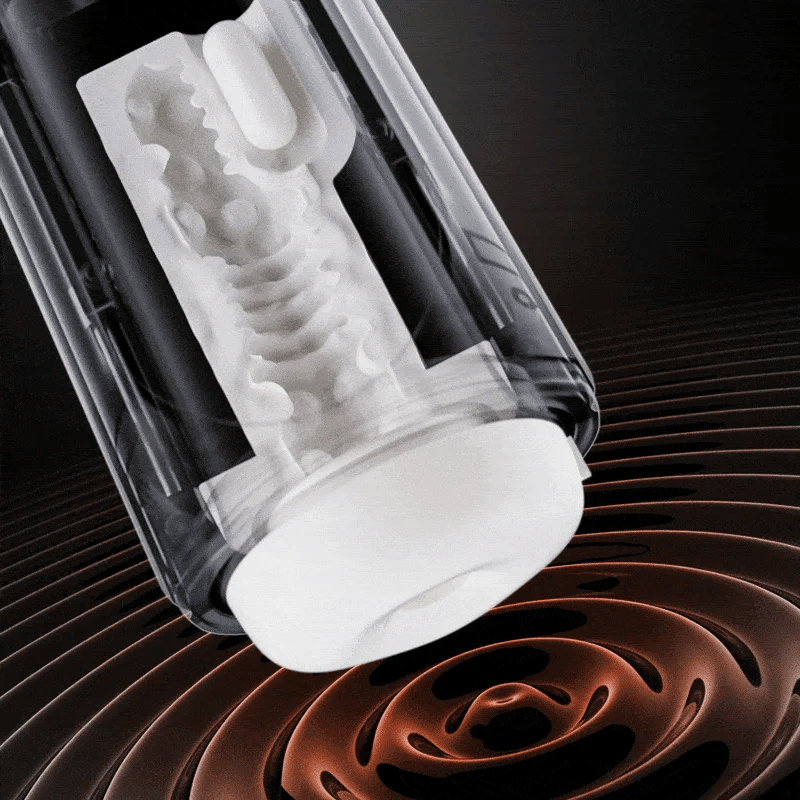 Romanlust LCD Sucking Thrusting Vibrating Male Masturbator Male Sex Toy