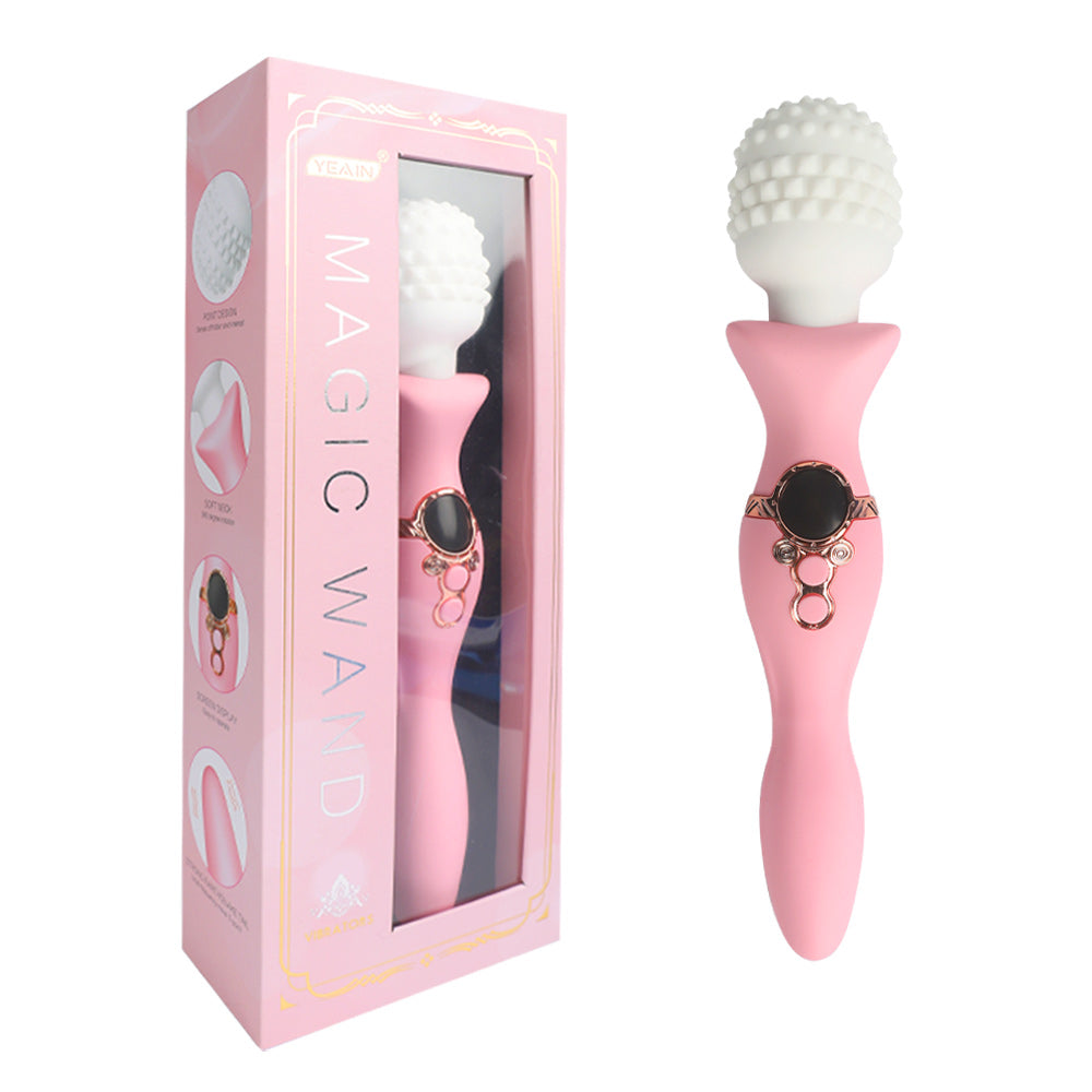 Night Sakura Double-Head Vibrating AV Stick – Multi-Frequency Soft & Silent Female Massager