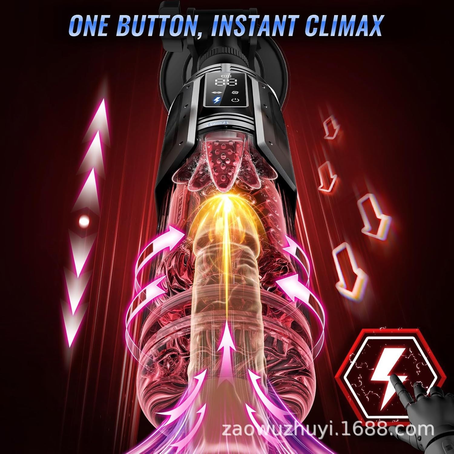 EINSEO Men's Pump Vibrator - AI Sync Waterproof Male Orgasm Simulator, 7 Suction-Push Rotations & 7 Lick Modes, Adult Toy Pocket Cat Men's Sex Toy Bath Accessories